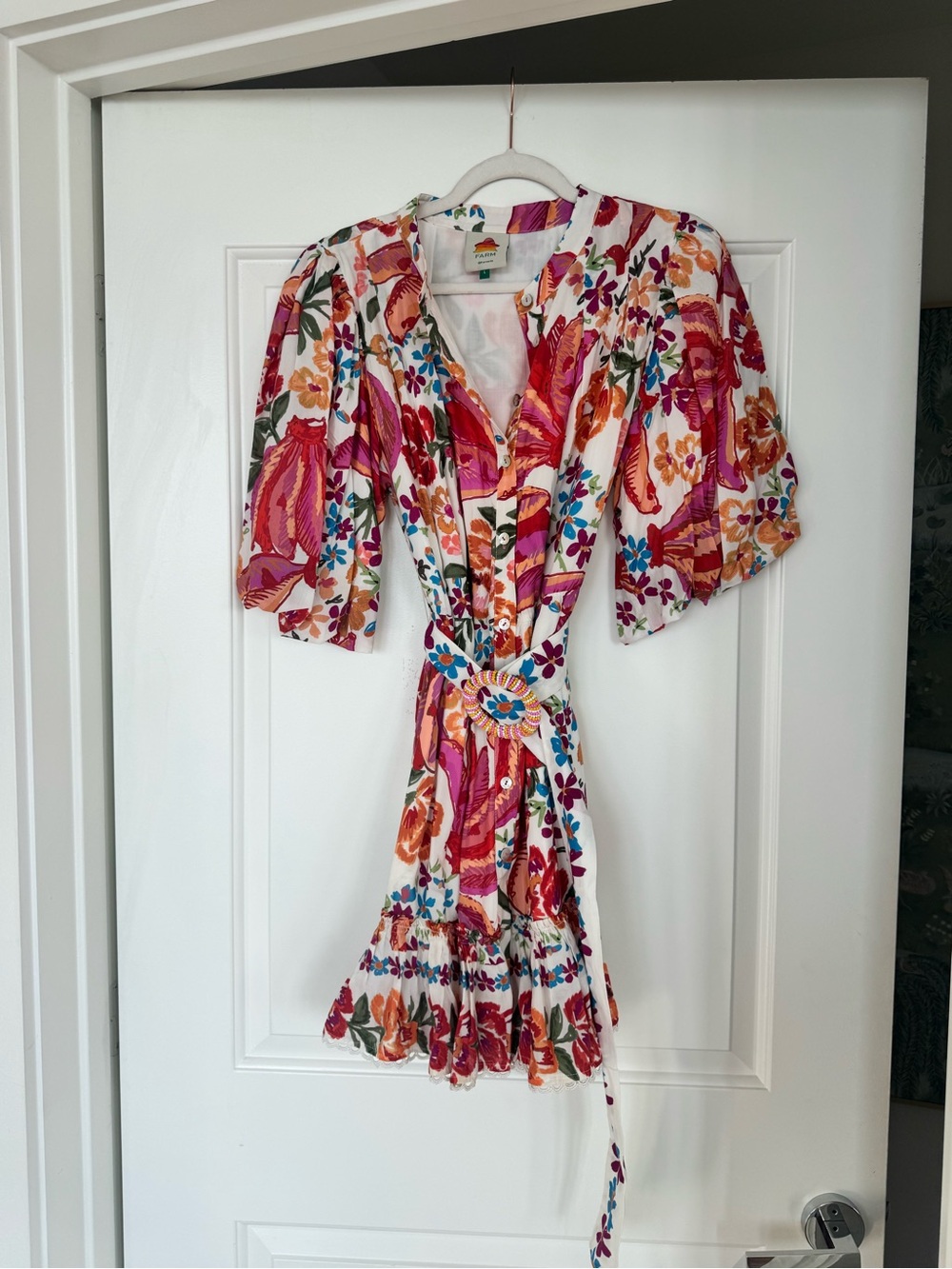 Farm Rio Spring Bananas Mini Dress - Picture 10 of 10